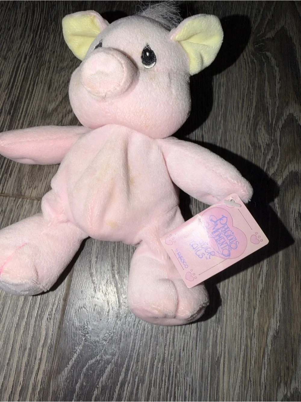Vintage 1997 Precious Moments Tender Tails Pig Plush Stuffed Animal 358258 NWT